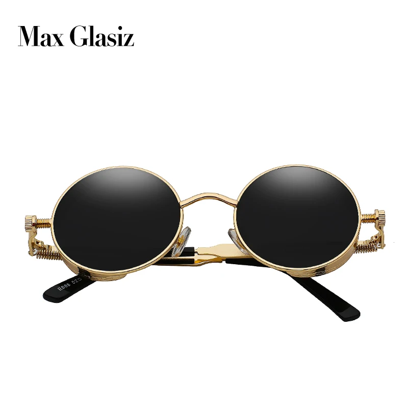 Солнечные очки Maxglasiz с зеркальными линзами для мужчин и женщин брендовые круглые