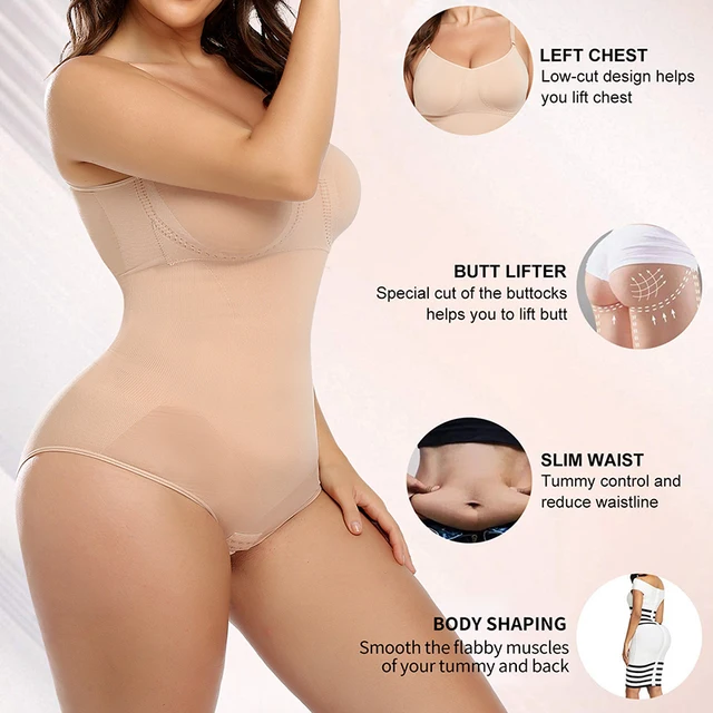 ALSLIAO Womens Bodysuit Tummy Control Shapewear Seamless Sculpting