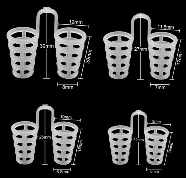 Silicone snorer Mini snorer nose clip 8 sets of snorer and snorer nose stopper suit