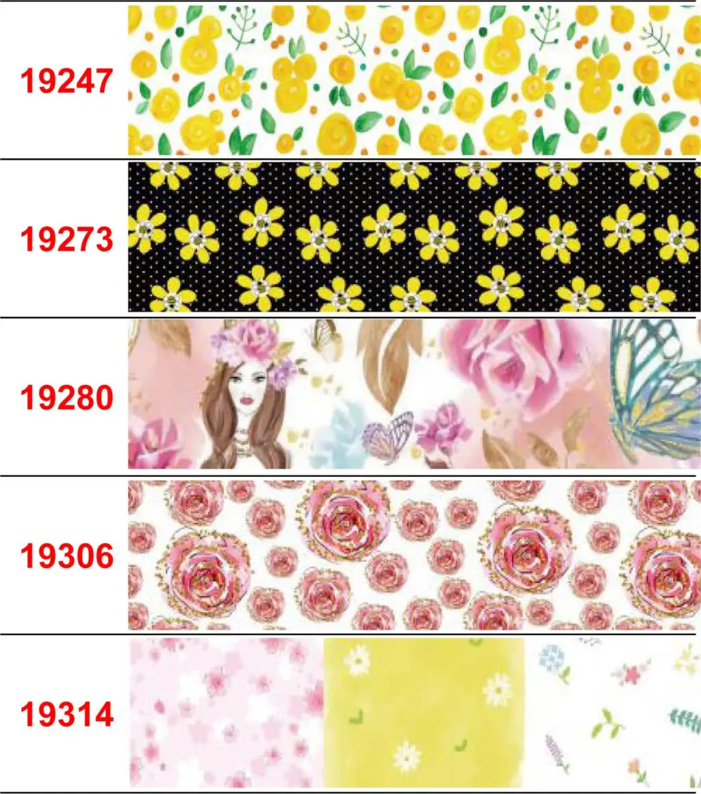 16 мм-75 мм Ретро цветок серии напечатаны Grosgrain/Foe ленты мультфильм бабочка роза DIY
