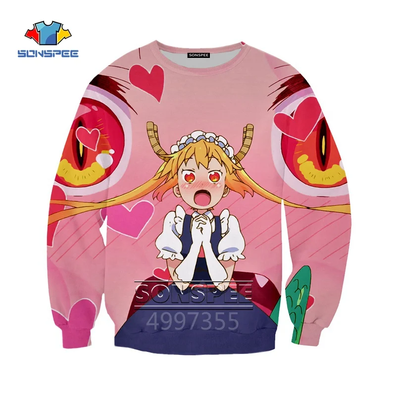 SONSPEE Miss Kobayashi's Dragon Maid/Детский свитер с 3d принтом детская одежда для мальчиков и девочек-подростков Топы, пуловер с длинными рукавами SW131