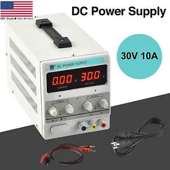 

30V 10A Adjustable DC Power Supply Precision Variable Digital Lab Plug US