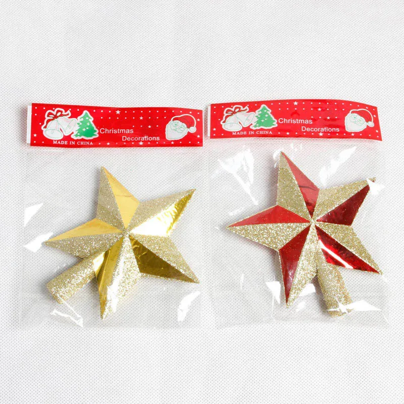 9/14/18cm Glitter Star Treetop Christmas Tree Decoration Home Garden Xmas Tree Toppers Accessories Christmas Ornaments Supplies