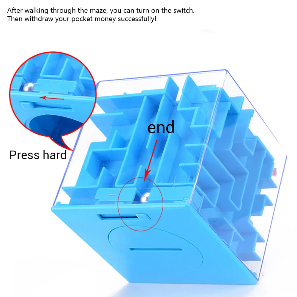 8Cm 3D Mini Speed Cube Maze Magic Cube Piggy Bank Puzzle Game Labyrinth Rolling Ball Game Cubo Magico Learning Toy For Chilren 8cm maze magic cube puzzle 3d speed cube labyrinth rolling ball toys puzzle game cubos magicos learning toys