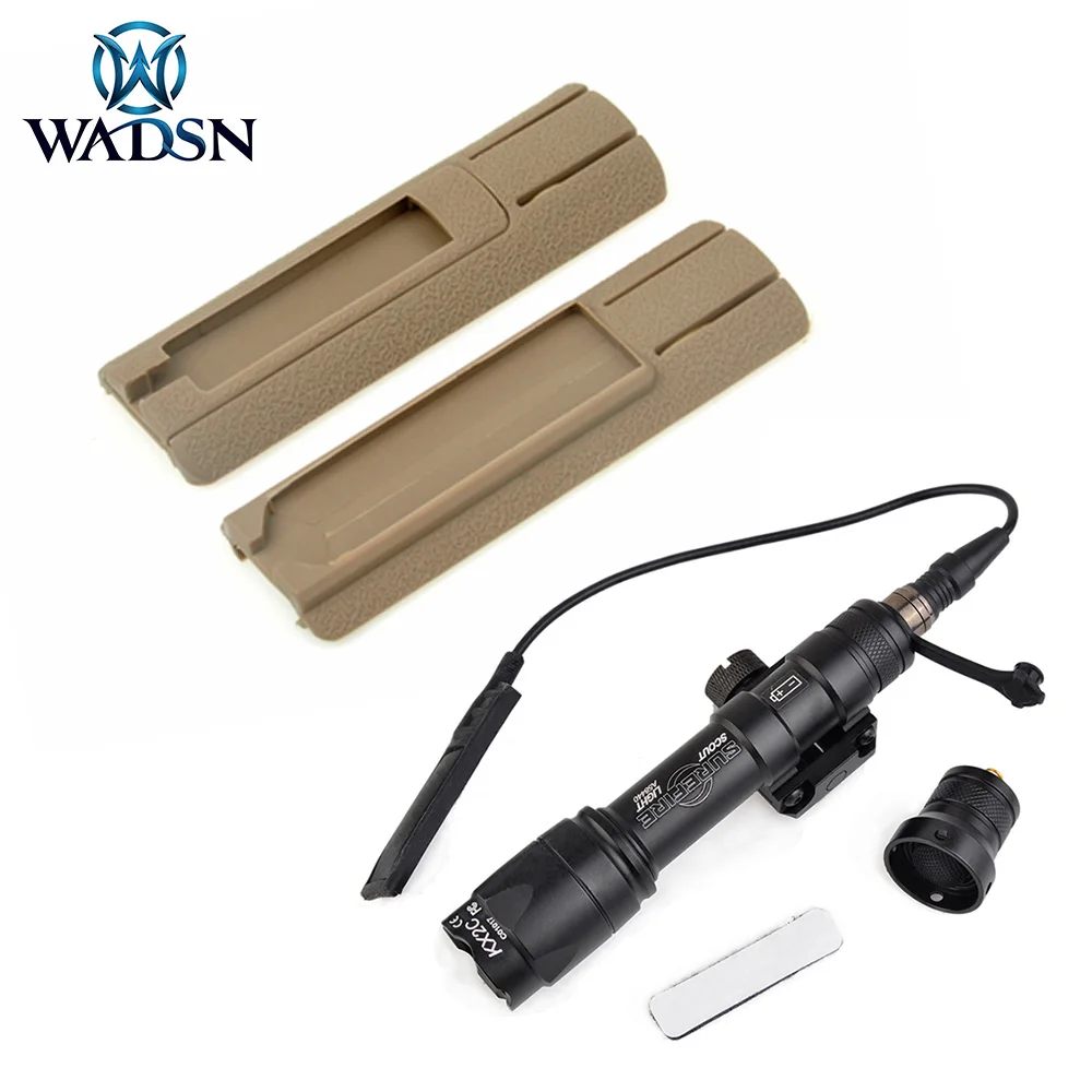WADSN Surefir пневматический пистолет M600 M600C светодиодный 340LM винтовочный фонарик с дистанционным выключателем комплект рельсовых колодок подходит для 20 мм рельс PEQ аксессуары - Цвет: WEX072BK-300DE