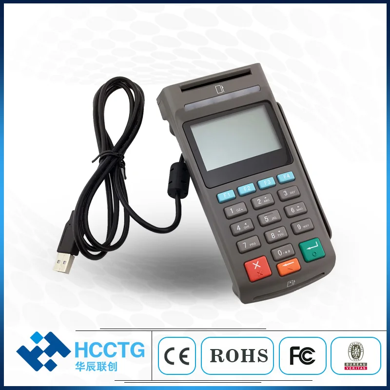 Pinpad de Segurança Pinpad com Display Magnético e Leitor de Cartão Lcd para Nfc Desktop E-payment ic Chi Z90pd Atm Pos Usb