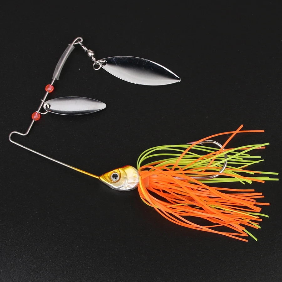ARDEA fishing lure spinner bait 95mm 15.8g spoon lure metal trout lure hard lure Double Willow Blade Spinner Baits for Bass Pike