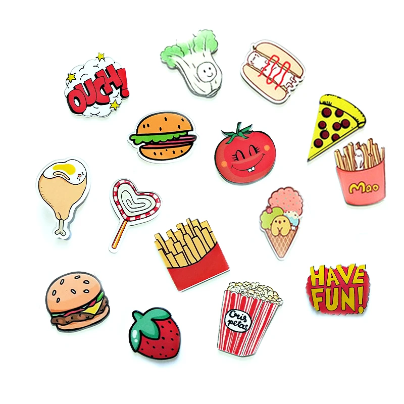 Christmas cartoon Hamburger ice cream chicken strawberry lollipop Kitchen Decorative Refrigerator Magnet Fridge Stickers | Дом и сад