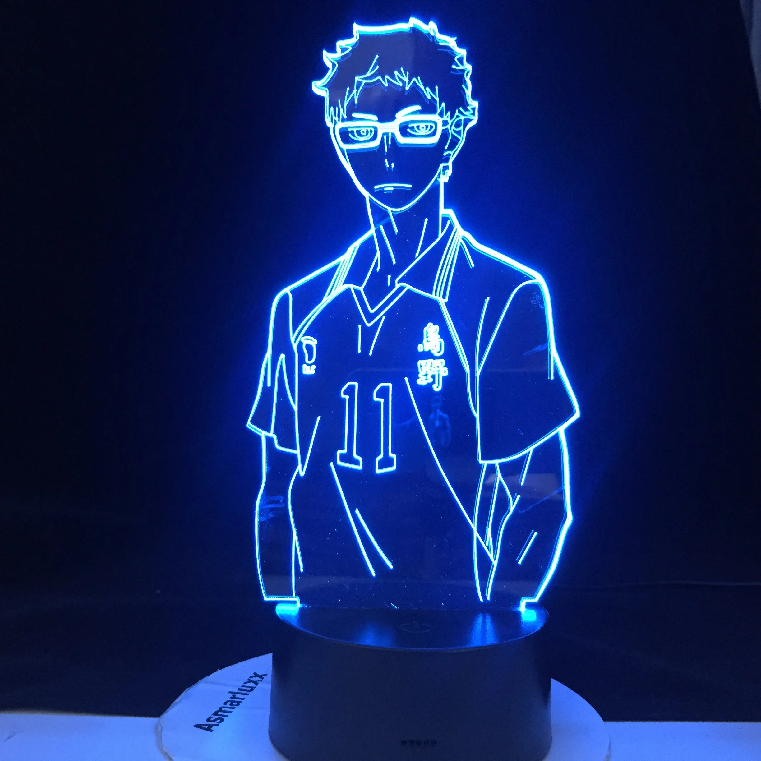 KEI TSUKISHIMA 3d светодиодный светильник Аниме HAIKYUU Manga подарок аниме лампа ночник отаку