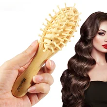 Massage hairdressing comb Air cushion airbag comb Anti-static bamboo bristle needle Massage comb Meridian hairdressing comb mini