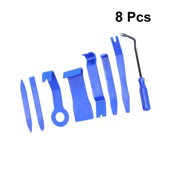 

8Pcs Auto Trim Removal Tool Kit Fastener Remover Pry Bar Scrapper Set Auto Body Repair Tools Door Trim Blue (With Kraft Box)