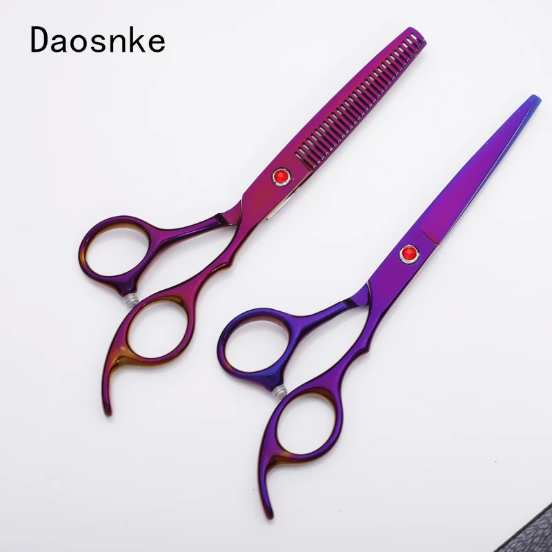 

Daosnke 6 "Stainless Steel Clippers Professional Hair Salon Hair Clippers Styling Tool Gradient Fashion Design Pet Scissors