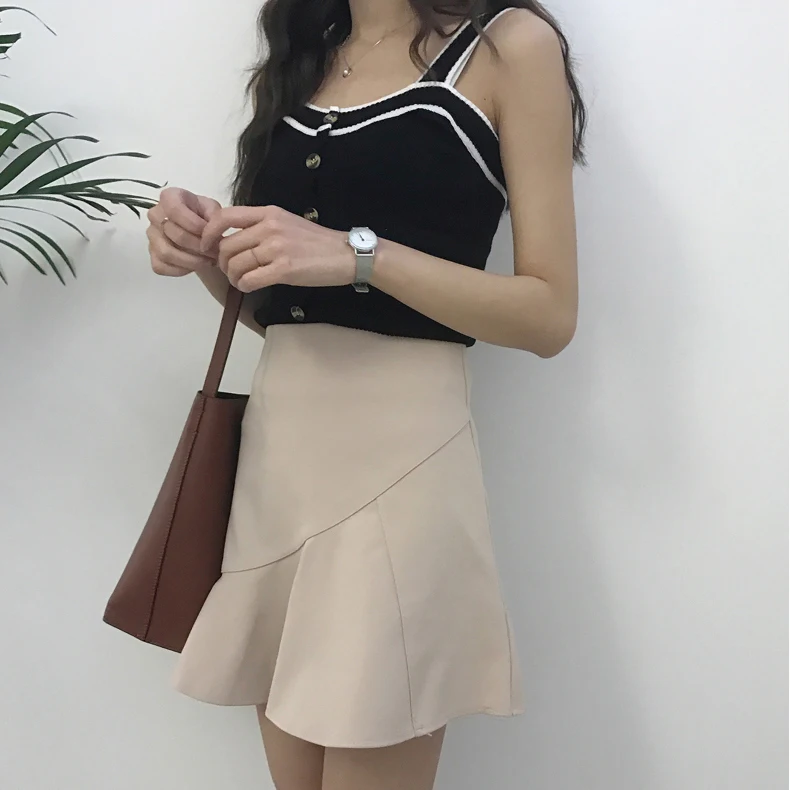 Новая мода женские юбки в стиле casual однотонные вечерние юбка Для женщин плиссированная юбка вечерние пляжная Летняя женская юбка в виде хвоста русалки