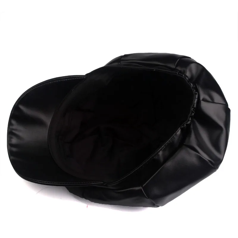 [YARBUU] бренд из искусственной кожи восьмиугольная кепка Женская snapback модная Высококачественная Осенняя шапка аксессуары для отдыха