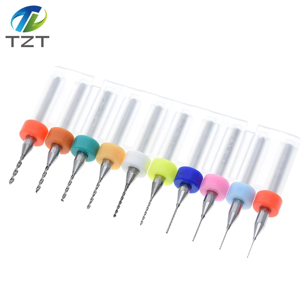 10pcs 0.3mm to 1.2mm PCB mini drill Bit tungsten steel carbide For Print Circuit Board cnc drill Bits Machine pcb drill bits
