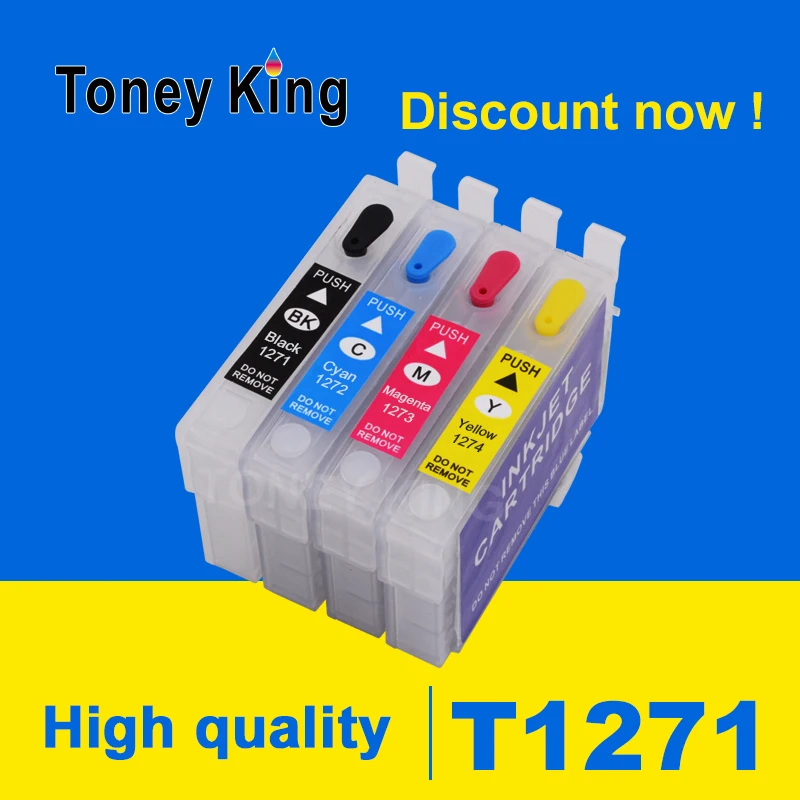 Toney universal (король T1271 Refillable патрон чернил для принтера Epson Stylus NX530 NX625 рабочей силы 60