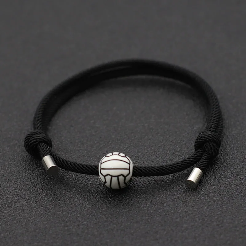Adjustable Braided String Volleyball Bracelet for Men and Women