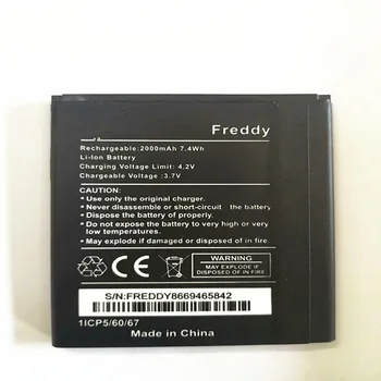 

2000mAh New Freddy Replacement Battery For Wiko Freddy Bateria Batterie Cell Mobile Phone Batteries with phone stander for gift