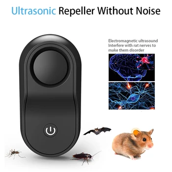 

Smart LCD Display Electronic Insects Repellent Ultrasonic Pest Repeller for Mice Roach Spider Ants Snake 24KHz-150KHz US/EU Plug