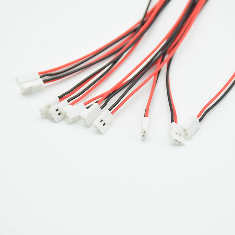 20pcs 15cm MX 2.0mm Micro Pitch 2.0 2Pin Male Female Plug Connector With Wire Cables 150mm white jst afbeelding