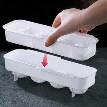 

Plastic Ice Tray Mold 3D Round Ice Tray Mold Home Bar Party With Ice Cube Manufacturing Mold Kitchen Diy Ice Cream Mold