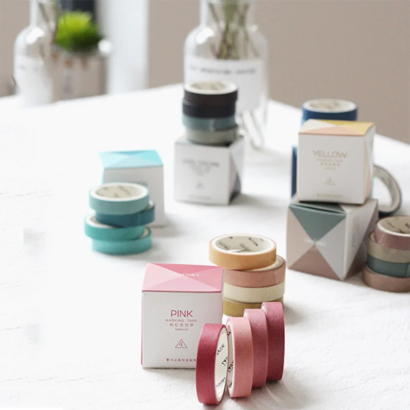 4 шт./компл. влюбиться в Цвет лента Washi Kawaii Скрапбукинг декоративные ленты Радуга Цвет малярный скотч канцелярские принадлежности
