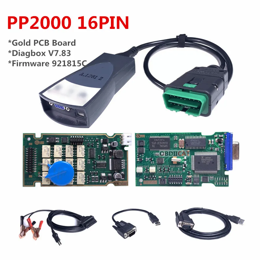 Lexia3 PP2000 16PIN с новейшим diagbox Lexia 3 V7.83 прошивка 921815C Gold PCB Автомобильный