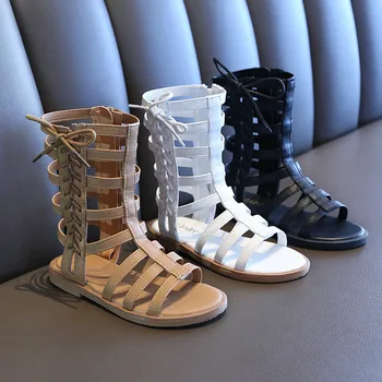 

Toddler Infant Open Toe Zip Sandals Kids Baby Girls Party Princess Leather Shoes Sandals New Born Baby Summer Outdoor Shoes