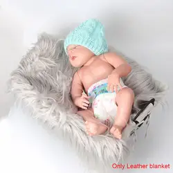 Пеленальный фон обертывание теплый многоразовый удобный реквизит для фотосессии искусственный мех одеяло для новорожденных однотонный