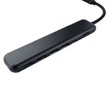 

Portable 8 In 1 Type-C Usb 3.0 Aluminum Alloy Hub Adapter With 4K Hd Hdmi Port Pd Fast Charger Sd/Tf Card Reader For Laptop Macb
