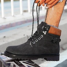 Зимние мужские ботинки; высококачественные мотоциклетные ботинки; повседневные удобные ботинки в стиле ретро; botas hombre; водонепроницаемые тактические мужские зимние ботинки в стиле ретро