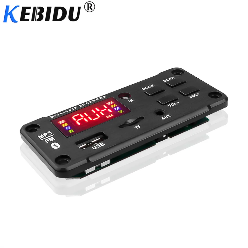 Kebidu беспроводной 12 в автомобильный декодер плата автомобиля Bluetooth MP3 WMA USB/SD/FM/AUX пластина аудио модуль цветной экран автомобиля MP3 динамик
