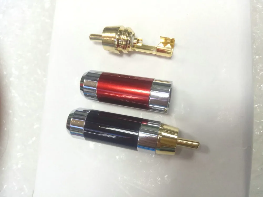 10 шт. позолоченные медь RCA не разъем под пайку разъемы