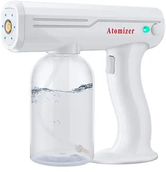 

Wireless Disinfect Sprayer Atomizing Machine Disinfection Blue Light Steam Electric Portable Fogger Home Battery Nano Spray Gun