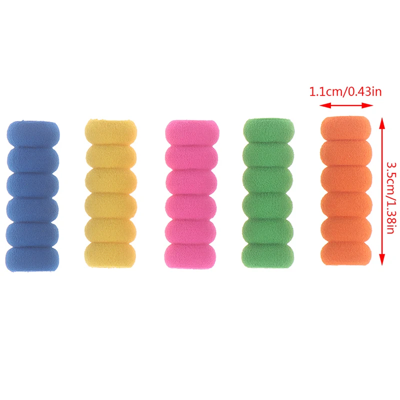 10pcs Non Slip Foam Pen Cap Non-toxic Ridged Pencil Lightweight Grips Eco-friendly Hand Protection Handwriting