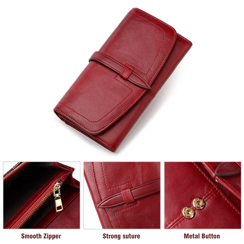 Fashion Long Women's Wallet Many Departments Female Clutch Money Bag Leather Luxury Brand Coin Pocket Purse Lady Card Holder Fashion Long Women's Wallet Many Departments Female Clutch Money Bag Leather Luxury Brand Coin Pocket Purse Lady Card Holder