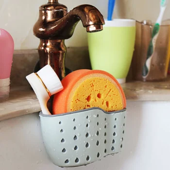 

Sink Drain Hanging Basket Soap Sponge Rack Suction Cup Storage Kitchen Tool HY99