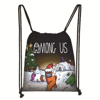 

Hot Game Among Us Drawstring Bag Printing Backpack Daily Casual Boys Girls knapsack Drawstring Bags