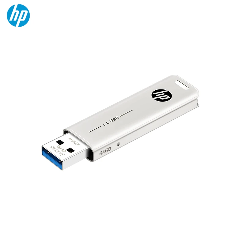 64GB Hp флэш-накопитель usb X796W USB3.1 металлический матовый флеш-накопитель 32 Гб 64 Гб 128 ГБ 256 ГБ 512 ГБ флеш-карта памяти U диск для ПК - Цвет: 64GB