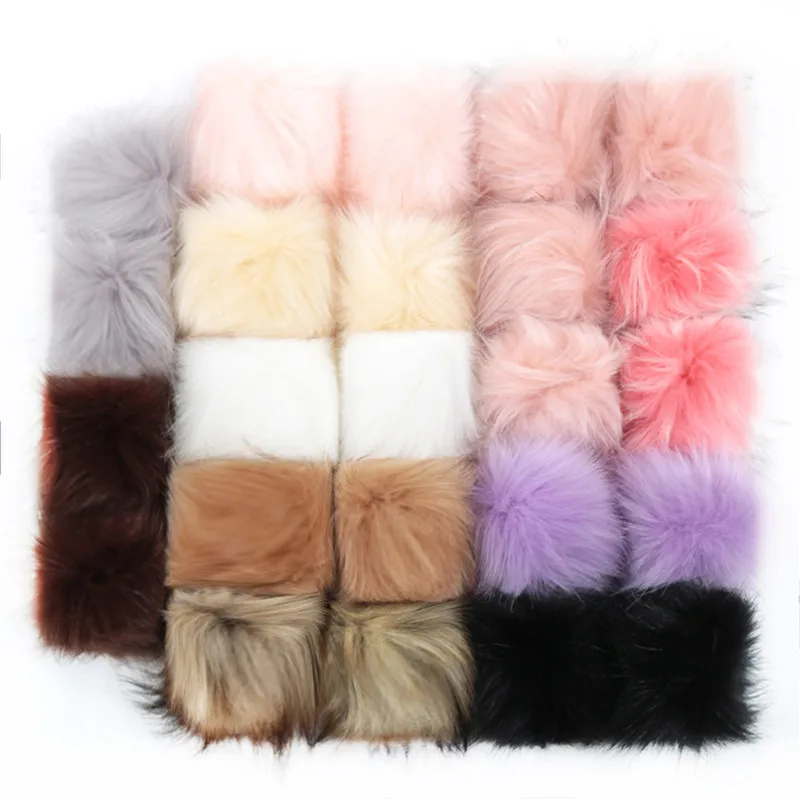 Sewing Threads 24pcs 8/10cm Coloful False Hairball Hat Ball Fur Pompom Fake Fox Fur Shoes Ball Pom Pom DIY Handmade Hat Clothing Accessories Adhesive Fastener Tape