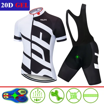 

2020 Summer Cycling Jersey Set Breathable MTB Bicycle Cycling Clothing Mountain Bike Clothes Maillot Ropa Ciclismo 20D GEL Men