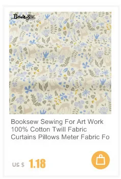 Booksew 7 шт./лот 40x50 см DIY атласное платье швейный материал печатная ткань в цветочек краситель хлопок саржевая ткань Telas Tissu Stoffen