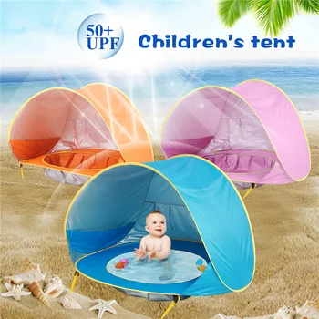 

Newly Baby Beach Tent Children Waterproof Sun Awning Tent UV-protect Sunshelter Mini Pool S66