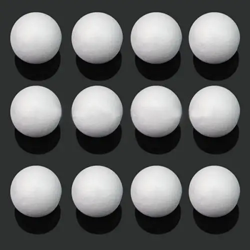 10 Pcs 50mm 60mm Creative DIY Craft White Foam Ball Spheres Ornament FOR UK