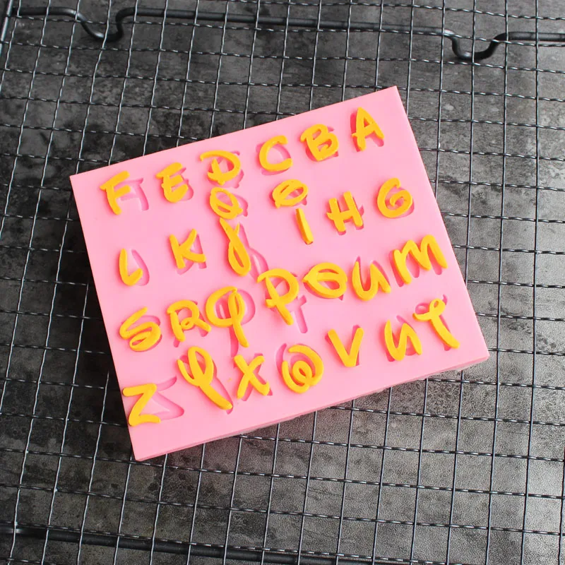 Буквы силиконовая форма DIY помадка торт плесень шоколад сухой Pez Плесень Смола ювелирные изделия Кулон Форма Силиконовые лопатки для выпечки