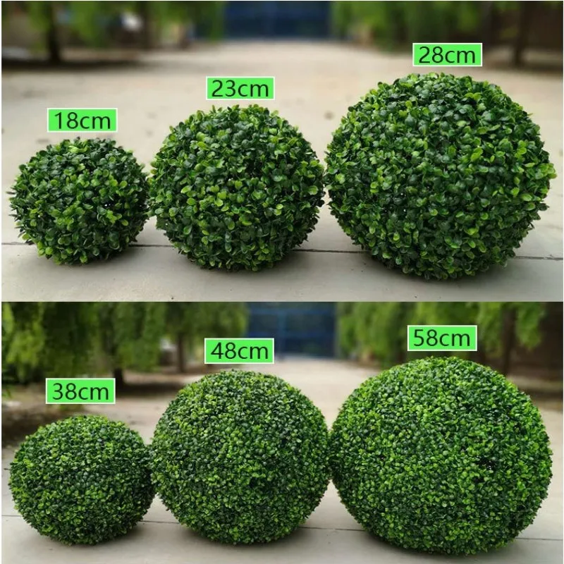 New Arrival Artificial Plastic Milan Grass Plant Kissing Ball Hanging Craft Ornament For Home Garden Wedding Centerpiece Decorat