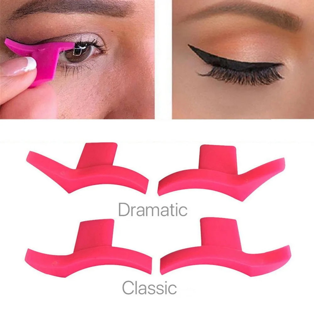 

Cat Eyeliner Template Stencil Models Professional Makeup New Wing Style Kitten Large Size Cat Eye Wing Eyeliner Stamps TSLM2