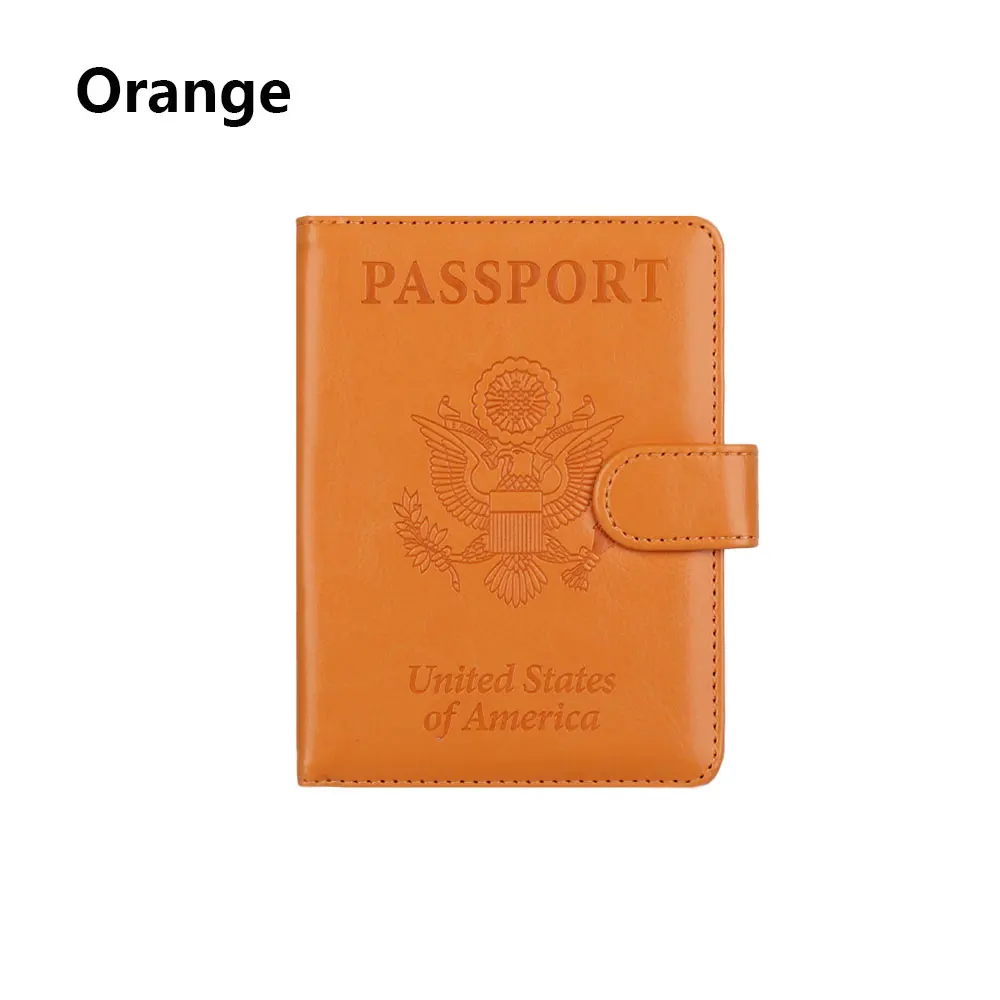 orange Новинка, высокое качество, Обложка для паспорта для мужчин и женщин, чехол для паспорта, для путешествий, для США, для документов, для мужчин, Т-образная Обложка, для билета, карман для паспорта - Цвет: orange
