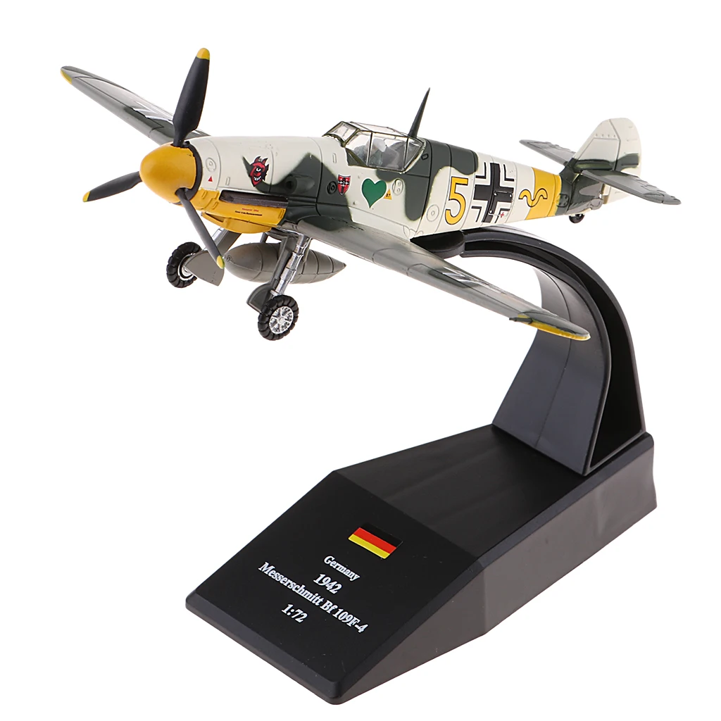 1:72 Bf-109 / Me-109 Germany Piston Fighter Plane Diecast Military Aviation Aircraft Model