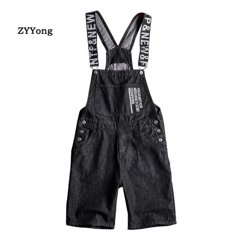 black overalls mens shorts